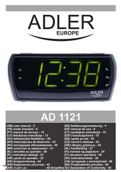 Adler europe AD 1121 Mode D'emploi