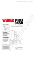 Weider Pro 9450 Manuel De L'utilisateur