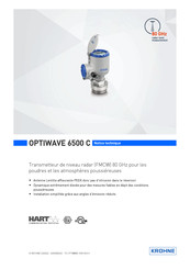 Krohne OPTIWAVE 6500 C Notice Technique