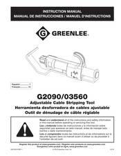 Greenlee 03560 Manuel D'instructions