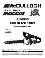 McCulloch MacCat EAGER BEAVER EB356 Manuel De Utilisation