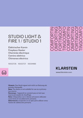 Klarstein STUDIO LIGHT & STUDIO 1 Mode D'emploi