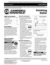 Campbell Hausfeld JB006750 Mode D'emploi