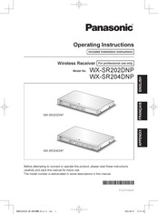 Panasonic WX-SR202DNP Mode D'emploi