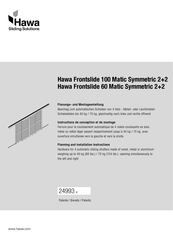 hawa Frontslide 60 Matic Symmetric 2+2 Instructions De Conception Et De Montage