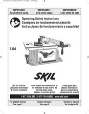 Skil 3400 Consignes De Fonctionnement/Sécurité