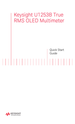 Keysight U1253B Guide De Démarrage Rapide