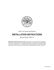 F.Bertazzoni KO30 PRO X Instructions D'installation