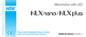 NSK NLX plus Mode D'emploi