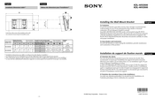 Sony KDL-40V2500 Manuel D'installation