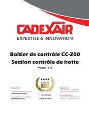 CADEXAIR CC-200 Mode D'emploi