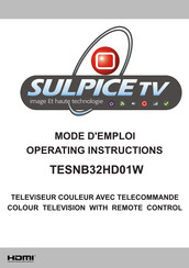 SULPICE TV TESNB32HD01W Mode D'emploi
