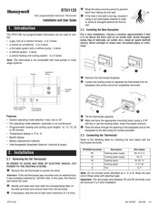 Honeywell RTH1120 Guide D'installation Et D'utilisation
