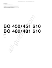 Gaggenau BO 451 610 Instructions D'installation