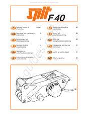 SPIT F 40 Notice D'emploi Et D'entretien