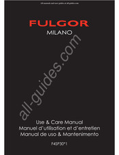 Fulgor Milano F4SP30 1 Série Manuel D'utilisation Et D'entretien