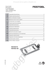 Festool FSR-BS 75 Notice D'utilisation D'origine