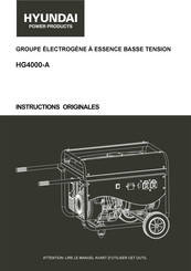 Hyundai power products HG4000-A Instructions Originales