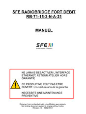 SFE RB-71-15-2-N-A-21 Manuel
