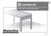 Motorline professional CORTINA ZIP Notice Pour L'utilisateur