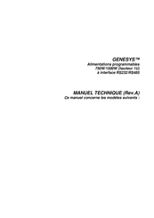 Nemic-Lambda GENESYS GEN300-2.5 Manuel Technique