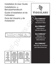 VideoLabs MicCOMMAND Guide D'installation Et De L'utilisateur