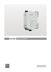 KROHNE SU 502 Manuel De Référence