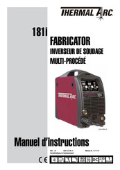 THERMAL ARC Fabricator 181i Manuel D'instructions