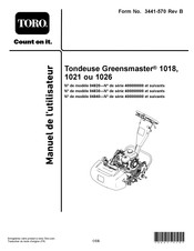 Toro Greensmaster 1021 Manuel De L'utilisateur
