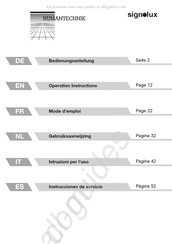 HumanTechnik signolux Mode D'emploi