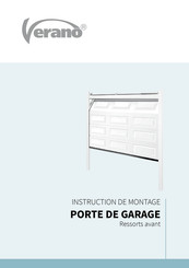 VERANO PORTE DE GARAGE Ressorts avant Instructions De Montage