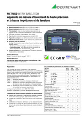 Gossen MetraWatt METRISO TECH Guide Rapide