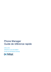 Mitel Phone Manager Guide De Référence Rapide