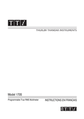 TTI 1705 Instructions