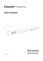 Focusrite Clarett+ OctoPre Guide D'utilisation