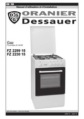 Oranier Dessauer FZ 2299 15 Manuel D'utilisation Et D'installation