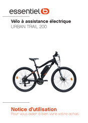 essentiel b URBAN TRAIL 200 Notice D'utilisation