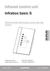 Sentiotec Infrabox basic S white set Instructions Pour L'installation