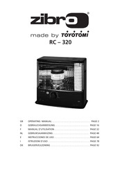 Toyotomi zibro RC-320 Manual D'utilisation