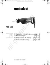 Metabo PSE 1200 Mode D'emploi