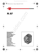 Würth PL 07 Notice D'utilisation