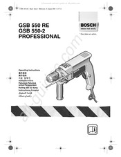 Bosch GSB 550 RE PROFESSIONAL Instructions D'emploi