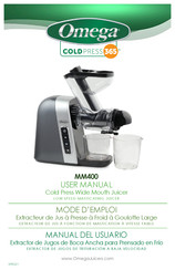 Omega ColdPress 365 MM400 Mode D'emploi