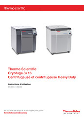 ThermoFisher Scientific Cryofuge 8 Instructions D'utilisation