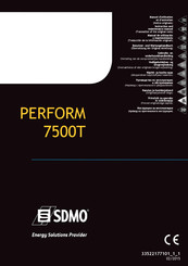 SDMO PERFORM 7500T Manuel D'utilisation Et D'entretien