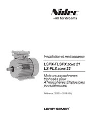 Leroy Somer Nidec LSPX-FLSPX ZONE 21 Installation Et Maintenance