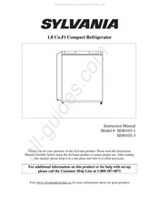 Sylvania SE80103-1 Guide D'utilisation