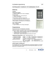 Koch CL12 Mode D'emploi