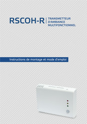 Sentera Controls RSCOH-R Instructions De Montage Et Mode D'emploi