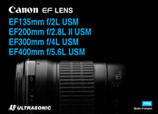 Canon EF300mm F4L USM Mode D'emploi